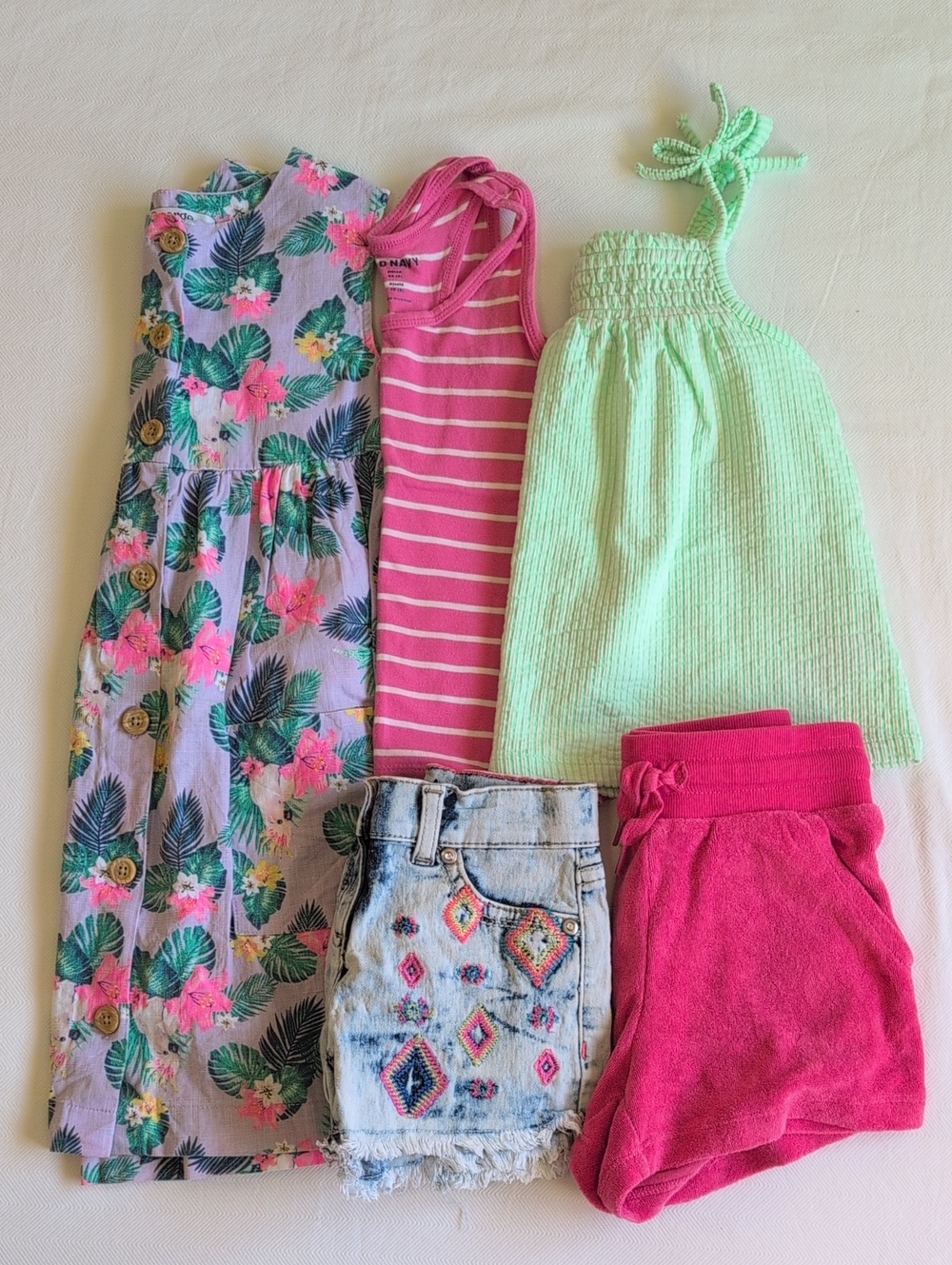 Toddler Girls Summer Capsule Outfit Lot 5pc Baby Gap George Old Navy Size 5T